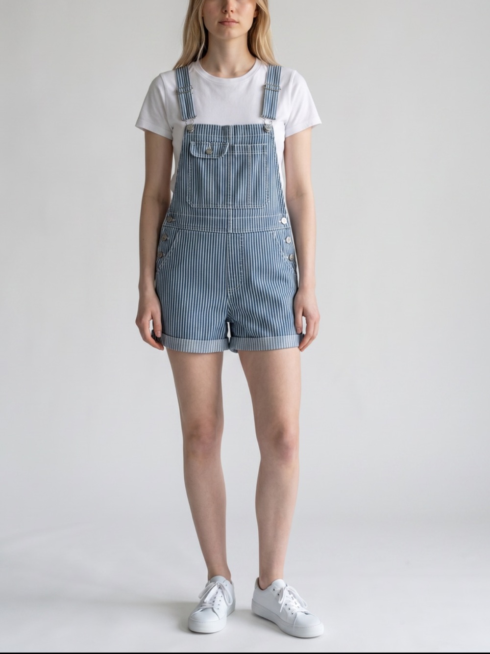 American Eagle Outfitters Women’s Striped Overalls Size Medium